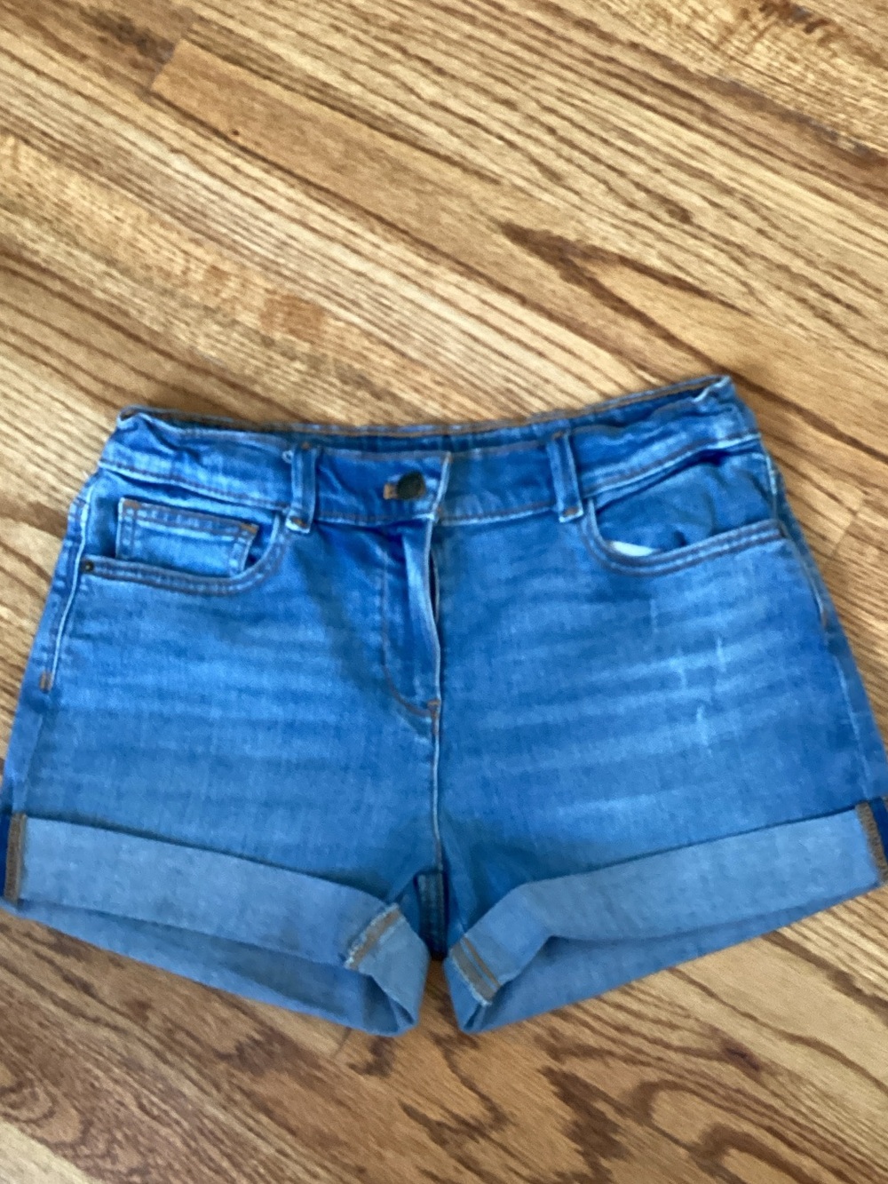 Crewcuts Medium Blue Rolled Hem Denim Shorts
